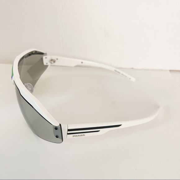 Prada Sunglasses SPR 69V Sporty White Shield Wrap - Picture 3 of 6